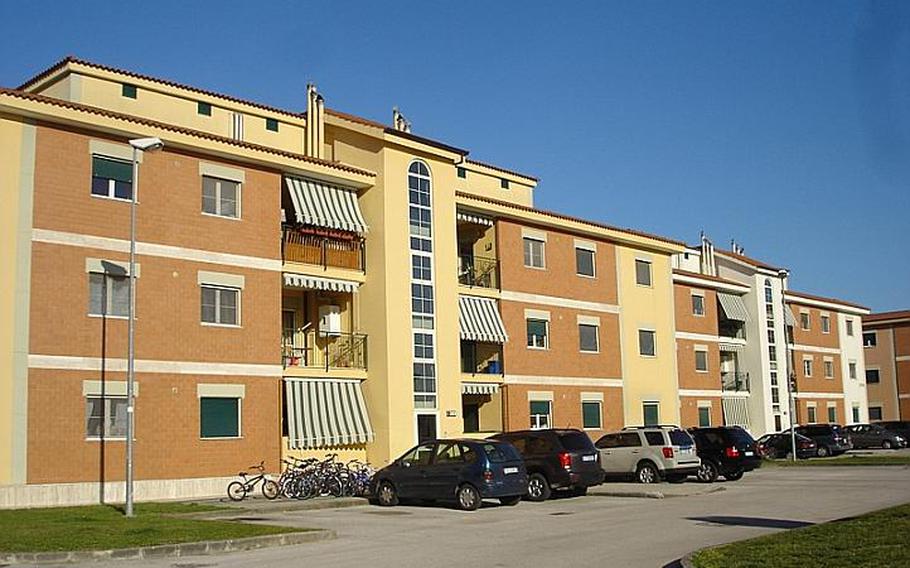 Apartments on the support site at the Navy base in Naples, Italy. 