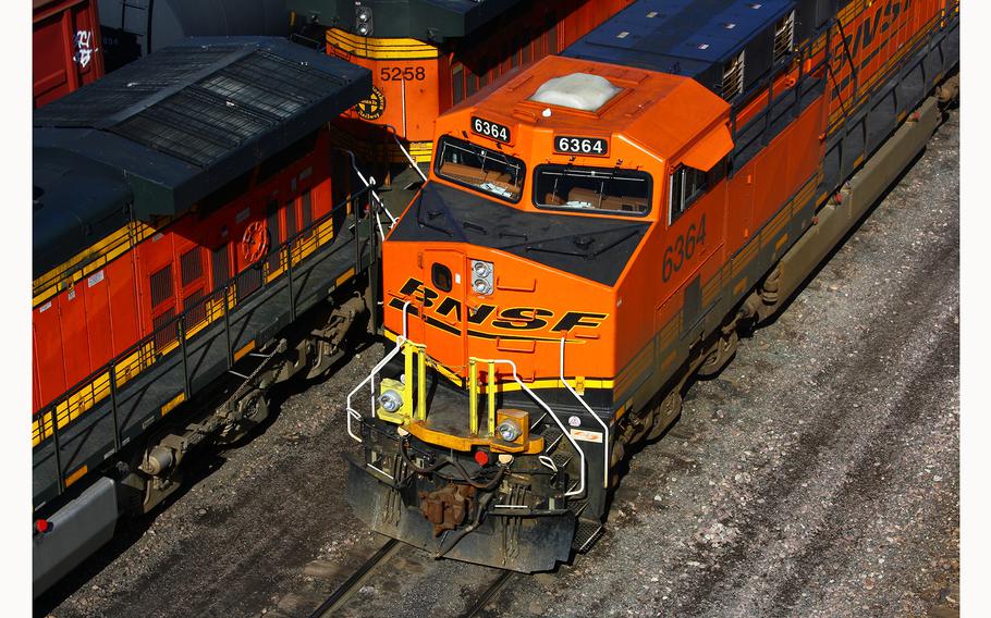 BNSF Railway locomotives. 