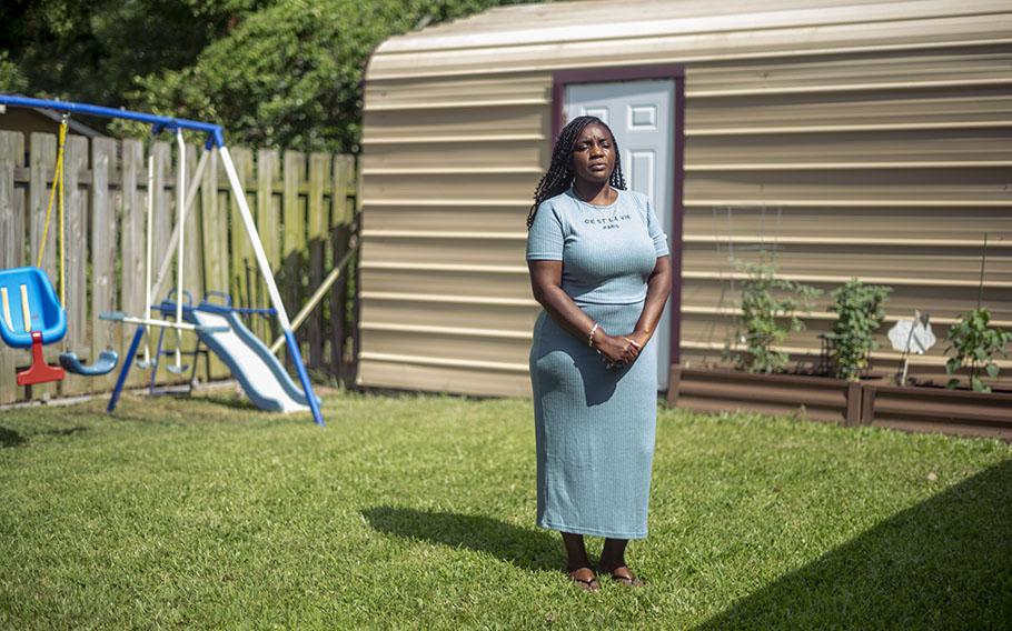 Ashley Gaignard, founder of Rural Roots Louisiana, is seen at her home in Donaldsonville, La. 