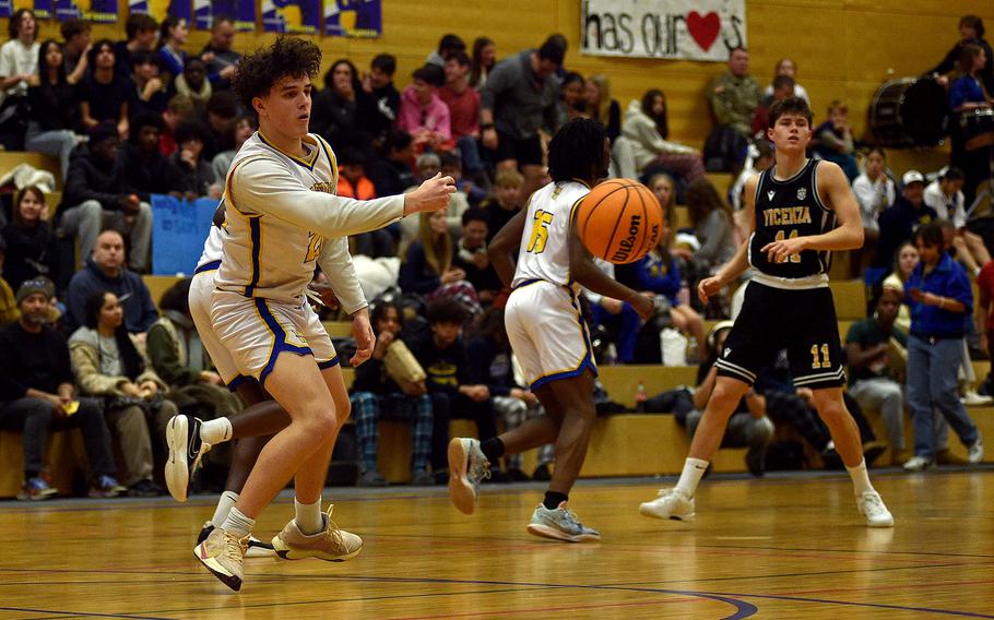 Teagan McConville passes the ball.