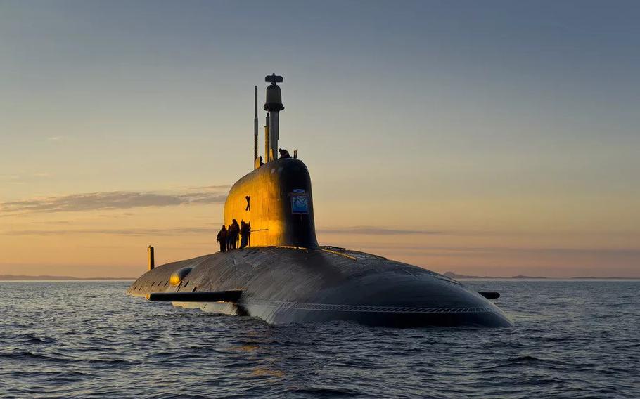 Alexei Rakhmanov, the head of United Shipbuilding Corp., Russia's largest shipbuilder, said Yasen-class submarines, like the one pictured, are being outfitted with hypersonic Zircon missiles.