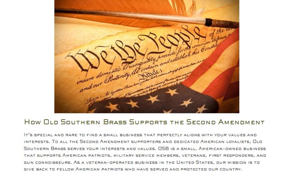 Old Southern Brass’ support of the Second Amendment wasn’t one of the assertions called “false” by the Federal Trade Commission.