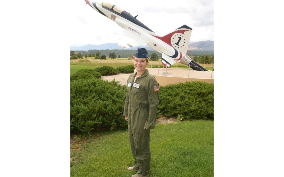 Cailin Foster as an Air Force Academy cadet in August 2019.