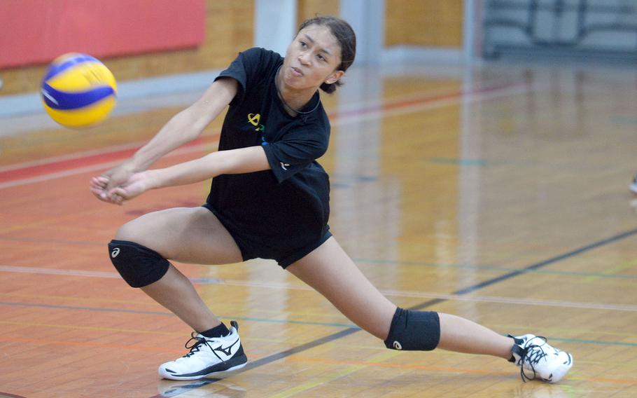 Sophomore Mila Nishimura-Reed has fit into the middle for E.J. King nicely after the Cobras lost its two previous middles, Madylyn O'Neill and Liz Turner, to transfer and Japanese club ball.