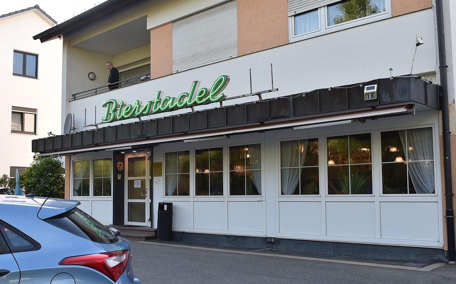 Bierstadel, a restaurant in Sindelfingen, Germany, lies at Pfarrwiesenallee 16. Parking is available in the front, on the street and in the back.