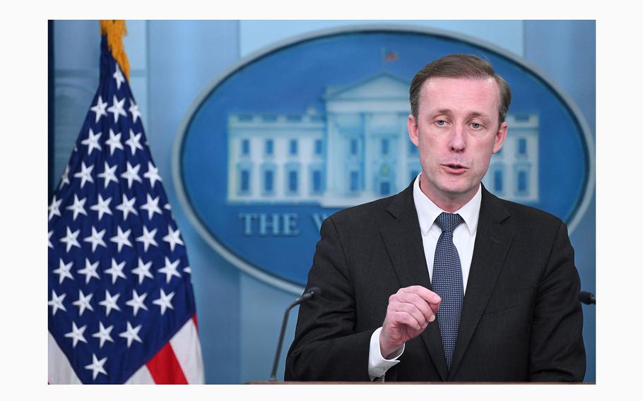 National Security Advisor Jake Sullivan speaks during the daily briefing in the Brady Briefing Room of the White House in Washington, D.C., on May 13, 2024. 