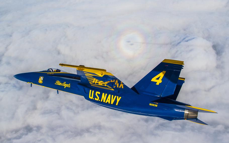 Lt. Cmdr. James Haley conducts a training flight over Pensacola, Fla., in November 2020. 