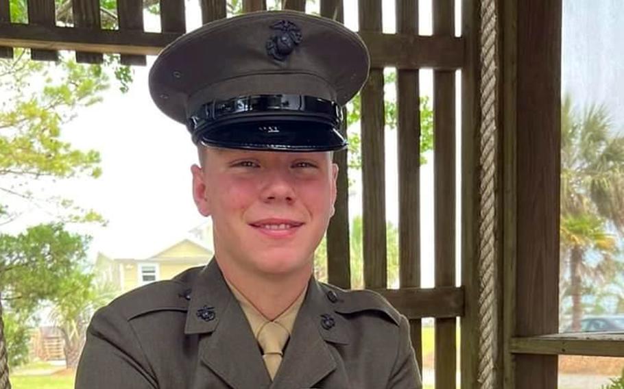 Lance Cpl. Blake Dominguez, 20, was found by Japanese divers and pronounced dead Aug. 24, 2024, after an apparent accident at Haneji Dam in Nago, Okinawa. 