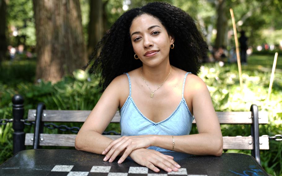 Juliana Pache poses July 16 in Washington Square Park in New York.