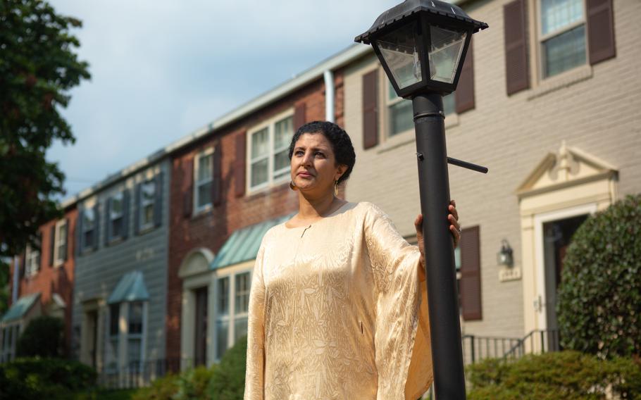 Hanan Elatr, the widow of slain Saudi journalist Jamal Khashoggi, in Bethesda, Md., in July 2021.