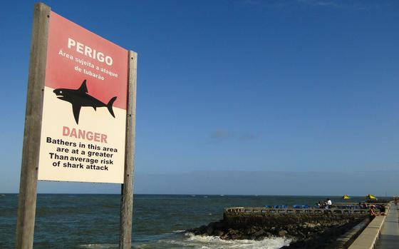 Shark warning sign/Brazil