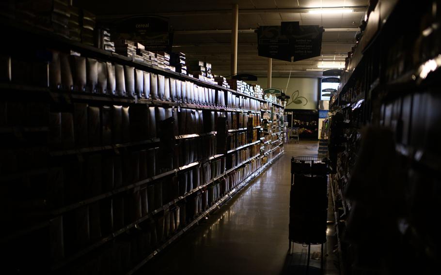 A Kroger grocery store without power in Houston on July 9. 