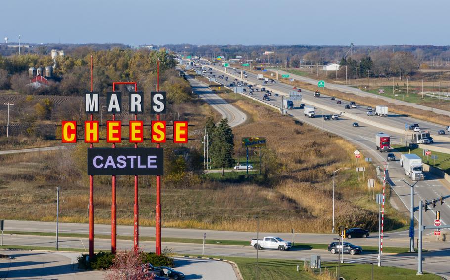 The Mars Cheese Castle sign is 180 feet tall. 