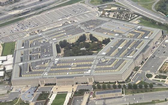 An aerial view of the Pentagon.