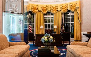 The public can visit a full-scale replica of the Oval Office, furnished with reproductions of the art, objects and furniture that adorn the president’s office, at the People’s House: A White House Experience.