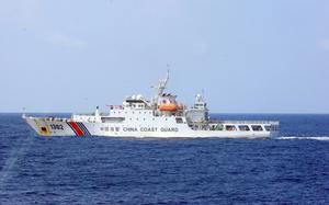 The Japan coast guard said that Chinese coast guard vessel 1302, seen here in August 2019, entered its territorial waters near the Senkakus Islands on March 21, 2025.