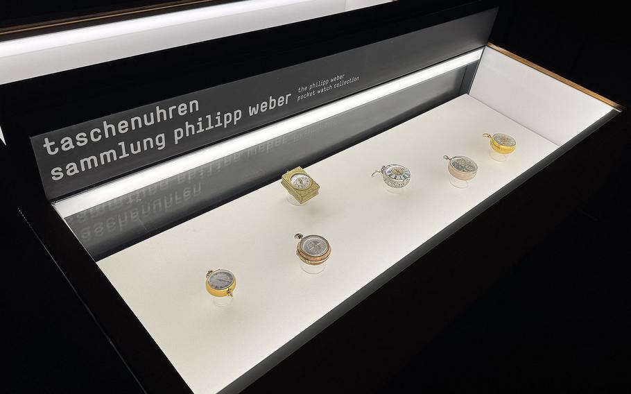 The Philipp Weber pocket watch collection at the Pforzheim Jewelry Museum in Pforzheim, Germany, consists of 212 watches. The local watch manufacturer gathered pieces dating from 1550 to 1923.