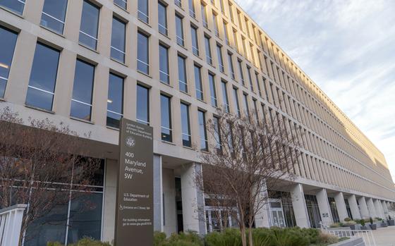 FILE - The U.S. Department of Education building is seen in Washington, Nov. 18, 2024. (AP Photo/Jose Luis Magana, File)