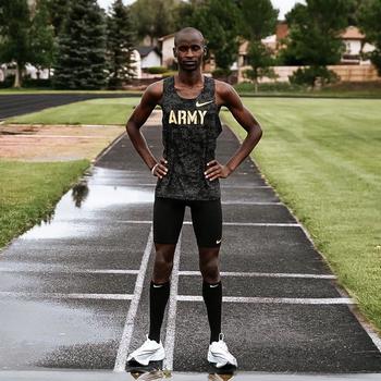 Army Spc. Bernard Keter is competing for a spot on the 2024 U.S. Olympic team in the 3000-meter steeplechase.