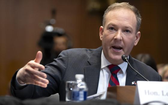 Former Rep. Lee Zeldin, R-N.Y., President-elect Donald Trump's pick to head the Environmental Protection Agency, appears before the Senate Environment and Public Works Committee on Capitol Hill, Thursday, Jan. 16, 2025, in Washington. (AP Photo/Mark Schiefelbein)