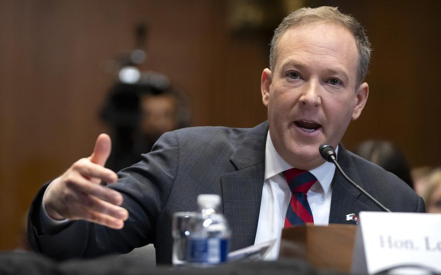 Former Rep. Lee Zeldin, R-N.Y., President-elect Donald Trump’s pick to head the Environmental Protection Agency, appears before the Senate Environment and Public Works Committee on Capitol Hill, Thursday, Jan. 16, 2025, in Washington. 