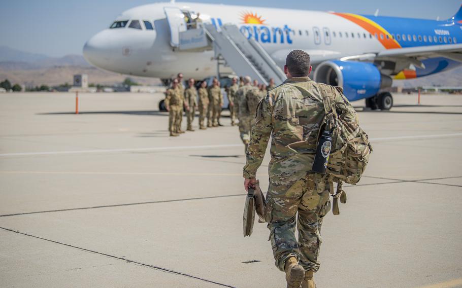 Family and friends bid farewell before Idaho Army National Guard members deploy