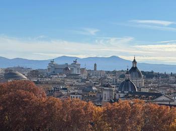 View of Rome from the roof of Castel Sant’ Angelo