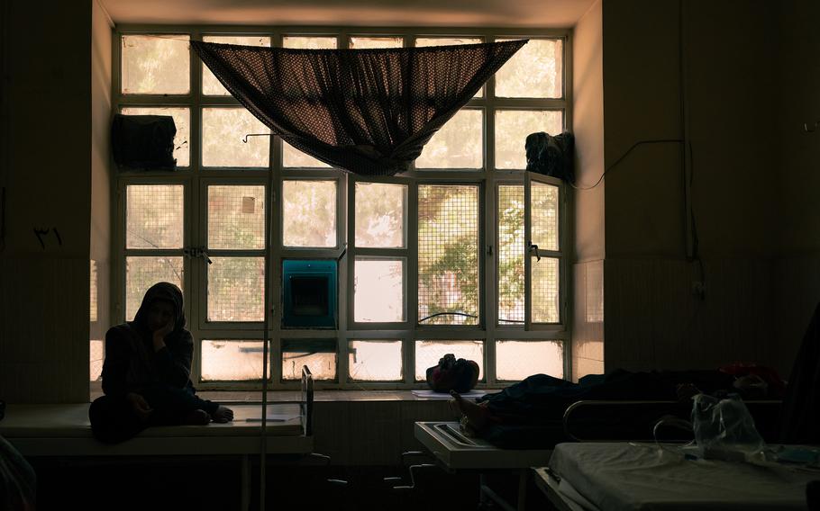 Women rest in an inpatient ward of the main hospital in Herat, Afghanistan.