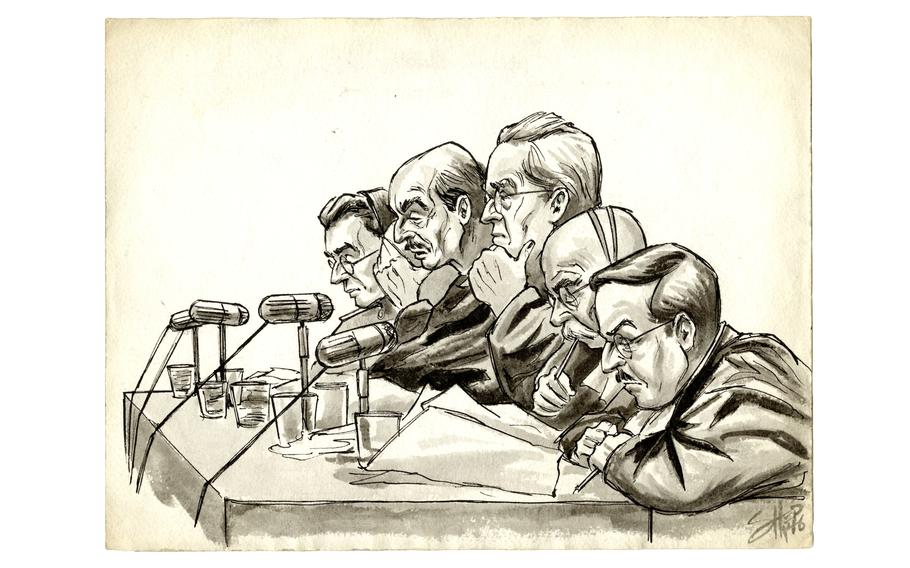 Four of the nine judges of the International Military Tribunal