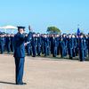 Airmen take the enlistment oath at the end of basic training at Joint Base San Antonio-Lackland, Texas on Dec. 19, 2024. Military mental health figures show adjustment disorder has increased among service members and is more prevalent among those with three years of service or less. 