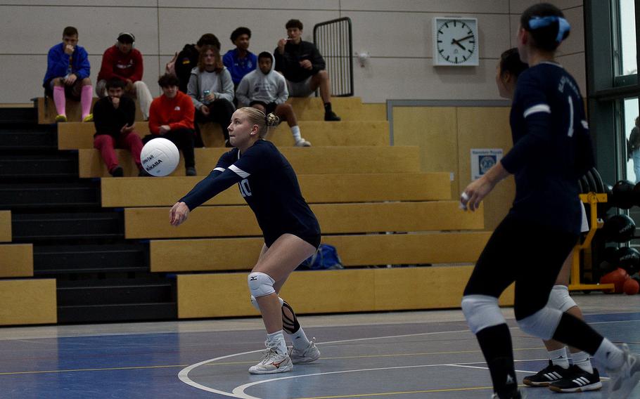 Priscilla Sivonen hits the ball.