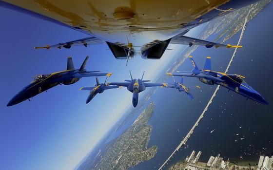 Using IMAX-certified cameras mounted on a helicopter, “The Blue Angels” documentary filmmakers were granted unprecedented access to the U.S. Navy’s Flight Demonstration Squadron, both on the ground and in “the box,” the tightly guarded performance airspace. The film has no staged re-creations, second takes or computer-generated shots.