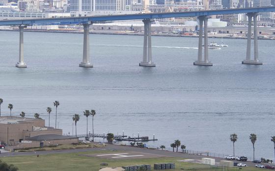 Coronado, Calif. (May 4, 2023) An aerial view of a Navy Enterprise Tactical Command and Control (NETC2) tent configuration used by Explosive Ordnance Disposal Group (EODGRU) 1 during a Navy Expeditionary Combat Command Integrated Exercise (NIEX) at Naval Amphibious Base Coronado, May 4, 2023. A NIEX is designed to ensure all parts of the Navy Expeditionary Combat Force can integrate to support theater commanders in executing the National Defense Strategy. (U.S. Navy photo by Mass Communication Specialist 1st Class Sara Eshleman) 230504-N-EV253-1052