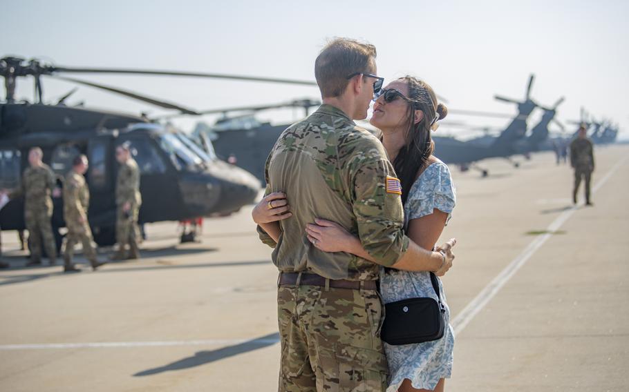 Family and friends bid farewell before Idaho Army National Guard members deploy