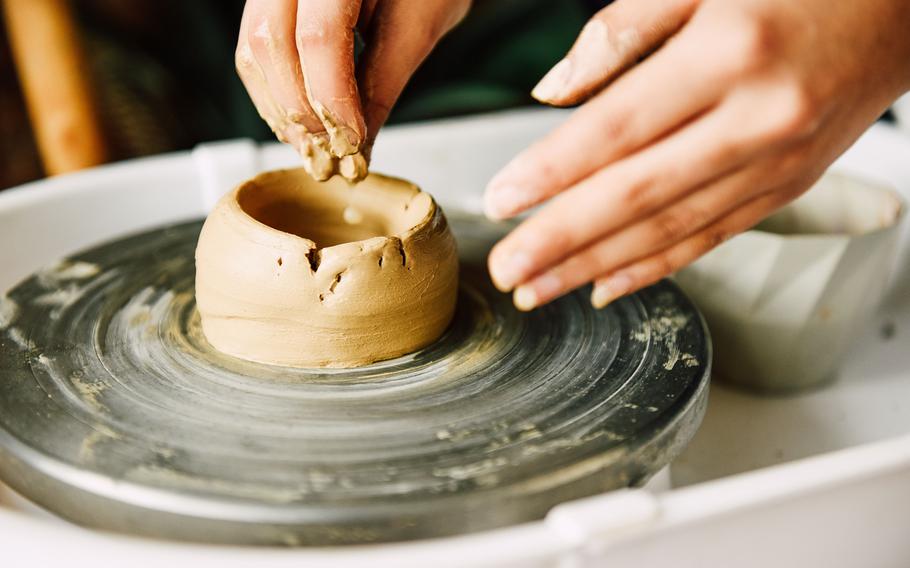 A pottery session at Passion Art Cafe in Budaiya, Bahrain, on Jan. 7, 2025, showcases the joy that patrons can find in creating something from scratch.