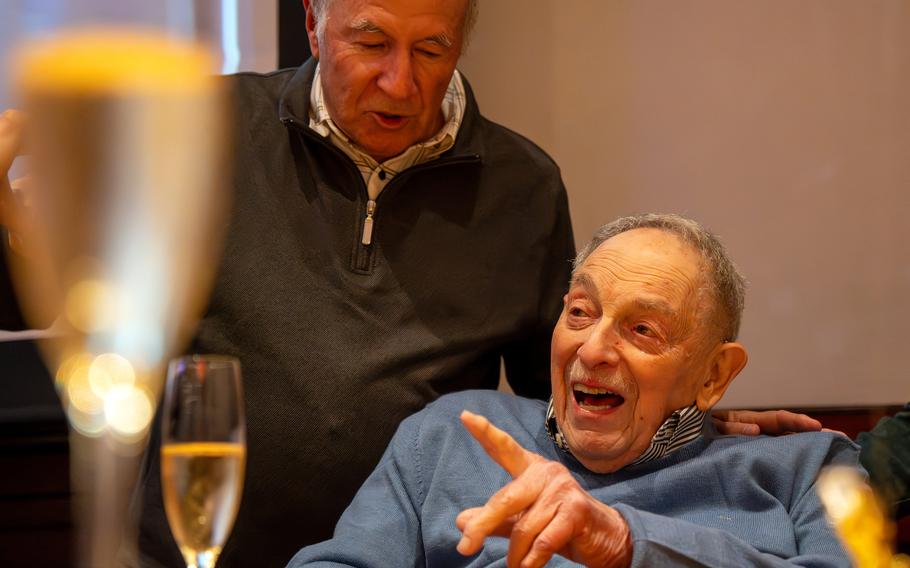 World War II veteran Norman Jay Green celebrates his 100th birthday at the New Sanno Hotel in Tokyo, Nov. 22, 2024.