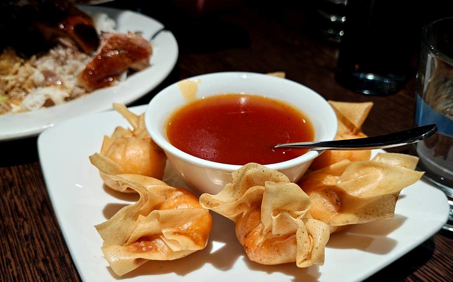 Chinese cuisine as served at a popular establishment in the U.K.