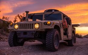 A U.S. Marine Corps Humvee during training at Marine Corps Air-Ground Combat Center at Twentynine Palms, Calif., on  Feb. 15, 2024. A Marine died July 28, 2024, following a Humvee rollover a day earlier at the training center, the Marine Corps said.