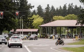 Liberty gate at Joint Base Lewis-McChord on May 11, 2018. 