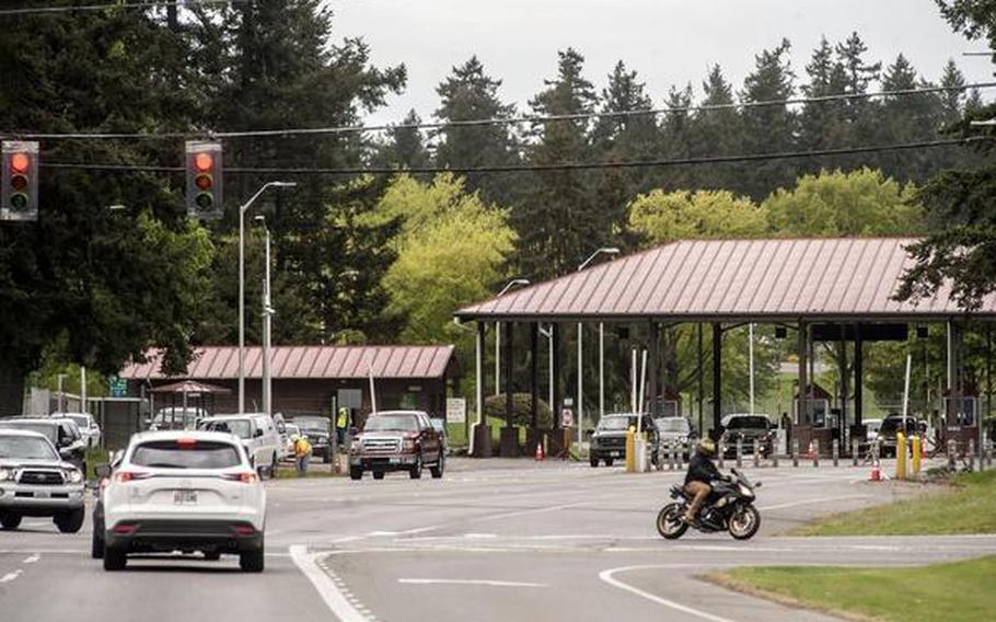 Liberty Gate at Joint Base Lewis-McChord on May 11, 2018. 