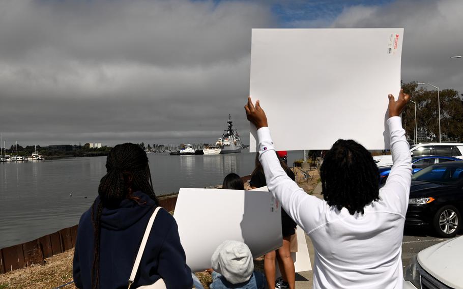 Crew members from the U.S. Coast Guard Cutter Waesche reunite with family and friends after returning to their Base Alameda, Calif., on Sunday, Aug. 11, 2024, following a 120-day Indo-Pacific patrol. 