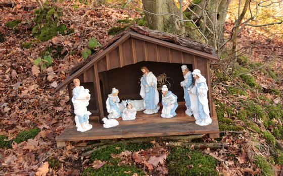 The mile-long “Star of Bethlehem” trail in Germany’s Waldbreitbach has several nativity scenes along the way.