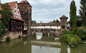 The Henkerhaus Museum, located along the Pegnitz River in Nuremberg, Germany, was once home to the city's municipal executioners and offers a glimpse into medieval crime and punishment.