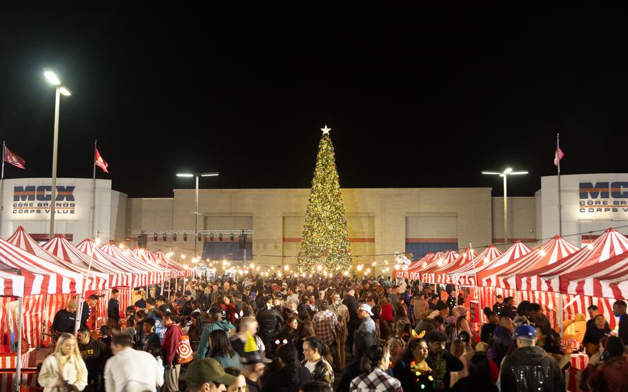 U.S. Marine Corps Base Camp Pendleton hosts the 2024 Marine Corps Community Services Annual Christmas Tree Lighting 