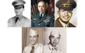 Photos of five service members from the Korean War who will receive the Medal of Honor.