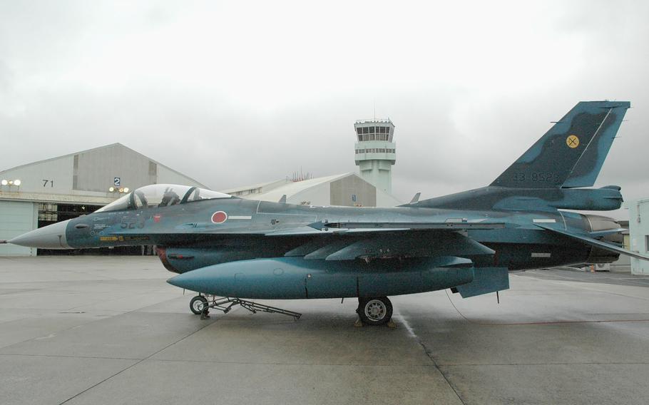 An F-2 fighter of the Japan Air Self-Defense Force.