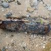 This U.S.-made shell believed to be from World War II was found near Ejina Island in Itoman city, Okinawa, Feb. 11, 2024.