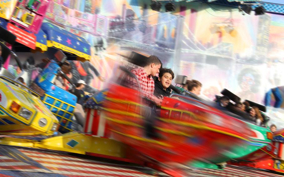 Kaiserslautern’s 2024 May fair offers rides, food and fireworks. Familiar rides like breakdance will be part of the lineup along with the world’s largest mobile white-water rafting ride, according to organizers.