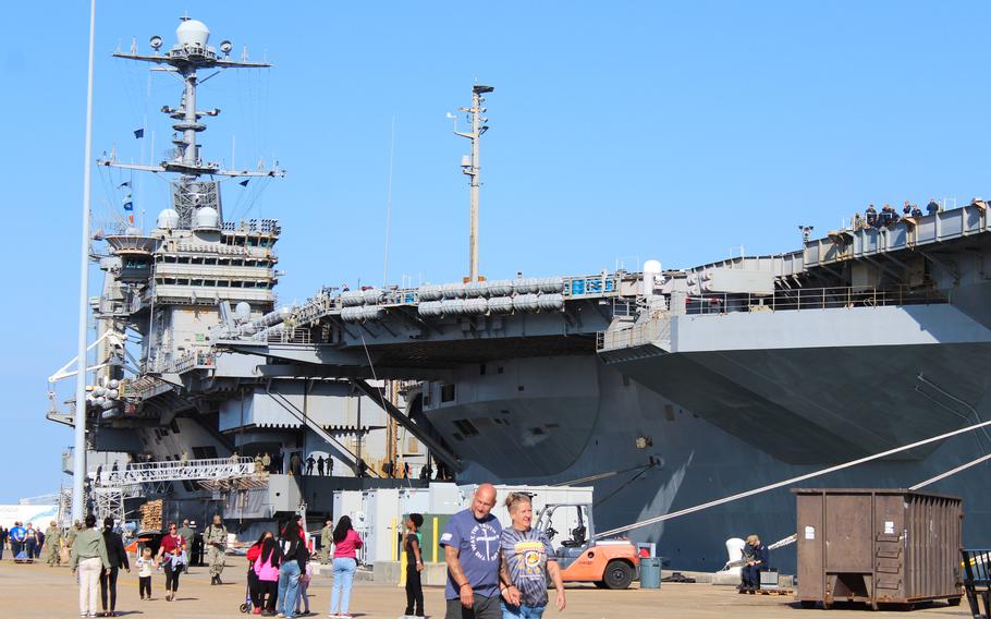 The aircraft carrier USS Harry S. Truman and a force of 6,500 sailors deploys Monday