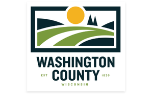 A sign saying Washington County, Wis.